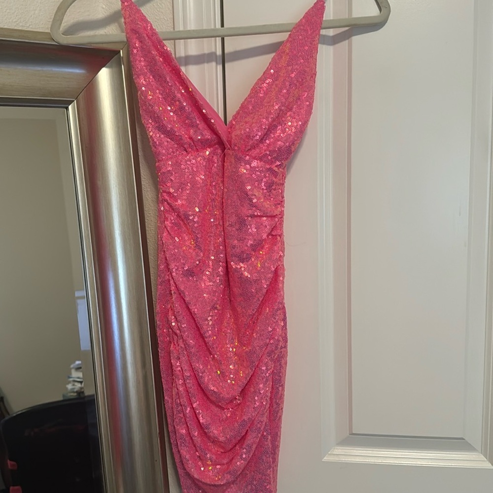 Pink Meshki sequin dress